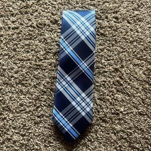 Blue Plaid Men's Tie